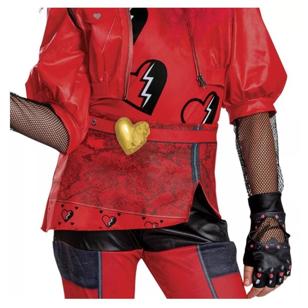 New Disney Descendants 4 Deluxe Kids' Halloween Costume Red Size S Small 4-6x - Picture 4 of 7
